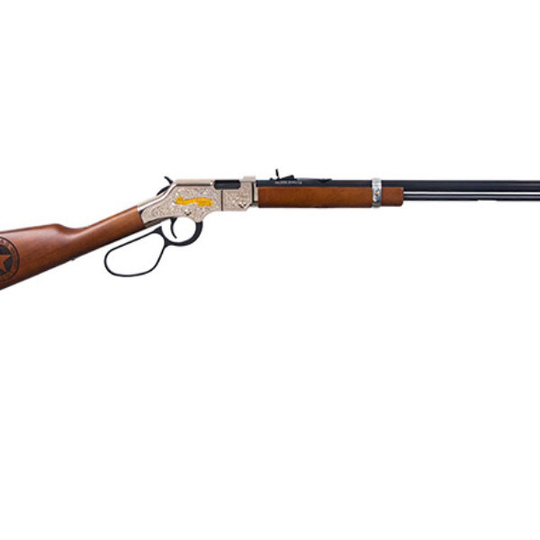 Henry Texas Rangers Bicentennial .22 LR Lever-Action 20″ Brass Walnut 16-rd