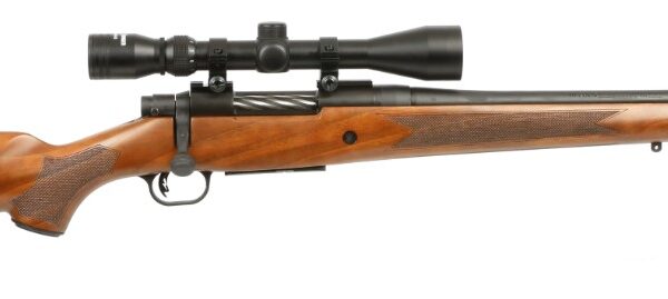 Mossberg Patriot .400 Legend Bolt-Action 20″ Walnut Threaded Scope Combo