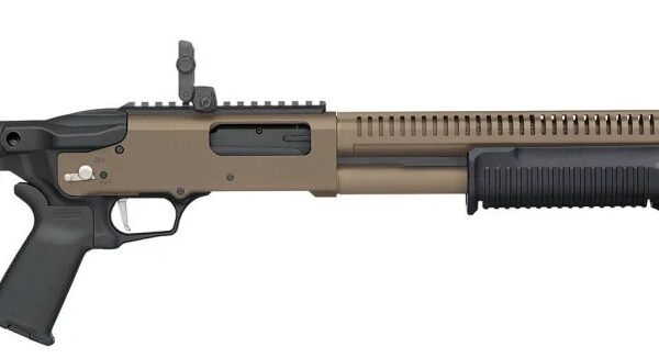 Mossberg 590R 12 Gauge Pump-Action 18.5″ Picatinny Rail FDE 6-Round