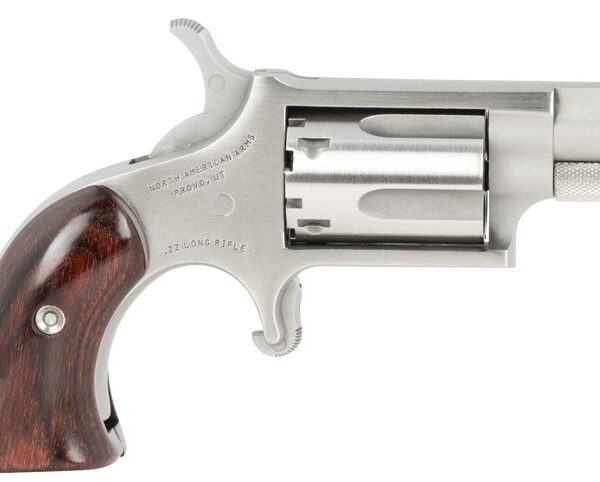 NAA Mini .22 LR SA Revolver 1.125in Stainless Wood Boot Grip 5rd