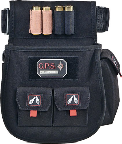 GPS DELUXE SHELL POUCH – W/ TWIN POUCHES & WEB BELT BLK