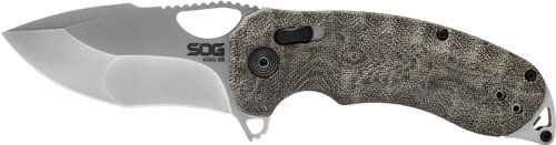 SOG KNIFE KIKU XR SATIN – 3″ PLAIN EDGE SATIN/GRAY