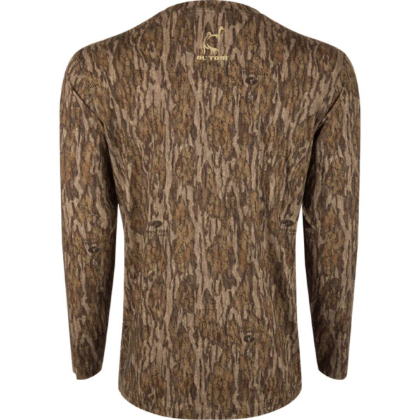 Drake Ol’ Tom Performance Crew Camo Print LS MO Bottomland Medium