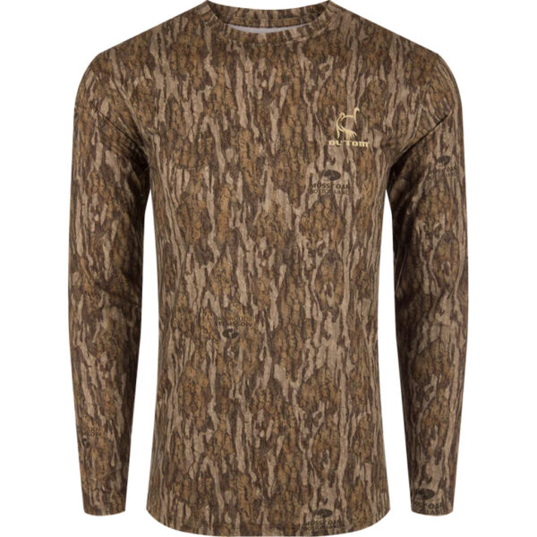 Drake Ol’ Tom Performance Crew Camo Print LS MO Bottomland XLarge