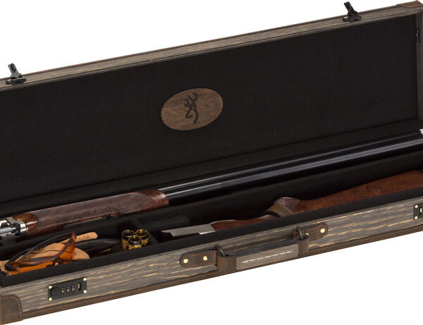 BROWNING LUGGAGE CASE O/U & BT – TO 32″ DARK MADERA WOOD GRAIN