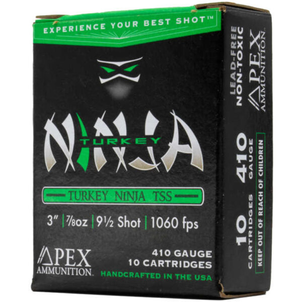 Apex Turkey TSS Ninja Shotgun Ammo 410 ga. 3 in. 7/8oz #9.5 shot 10 rd