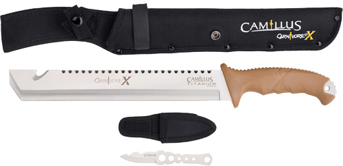 CAMILLUS CARNIVORE X MACHETE – 12″ BLADE STAINLESS W/ KNIFE