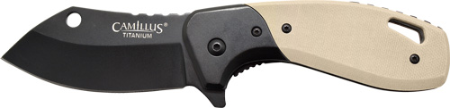 CAMILLUS CHONK DROP POINT – 2.75″ SS BLADE G10 HANDLE TAN