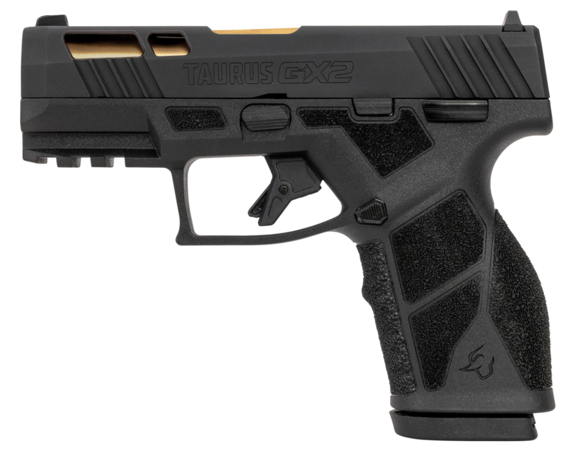 Taurus GX2 9mm Striker-Fired Pistol 3.3″ 13+1 Black/Gold