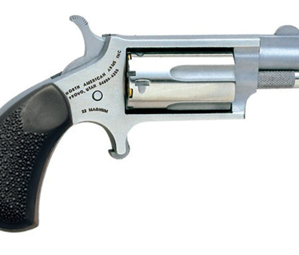 NAA Mini .22 WMR SA Revolver 1.125in Stainless Rubber Grip 5rd