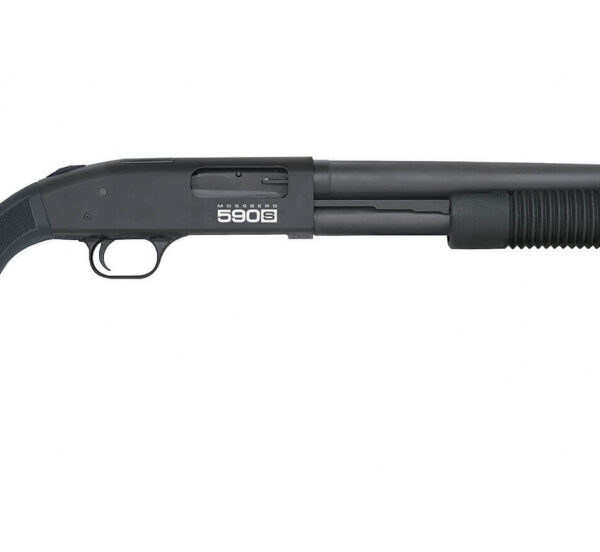 Mossberg 590S Compact 12 Gauge Pump-Action 18.5″ 9+1 Black Orange Sights