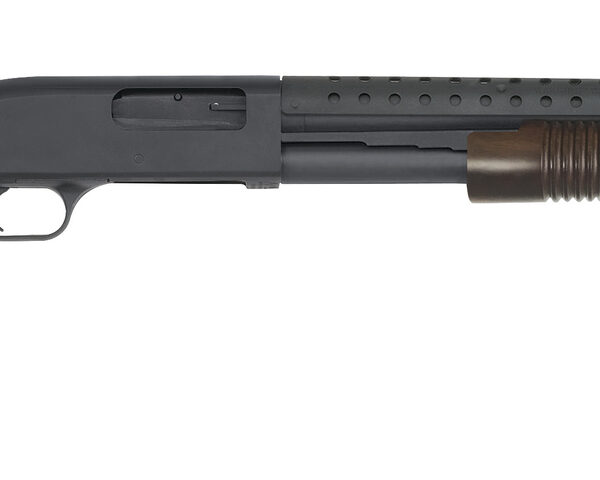 Mossberg 590 Retrograde 12 Gauge Pump-Action 18.5″ Parkerized Wood Stock