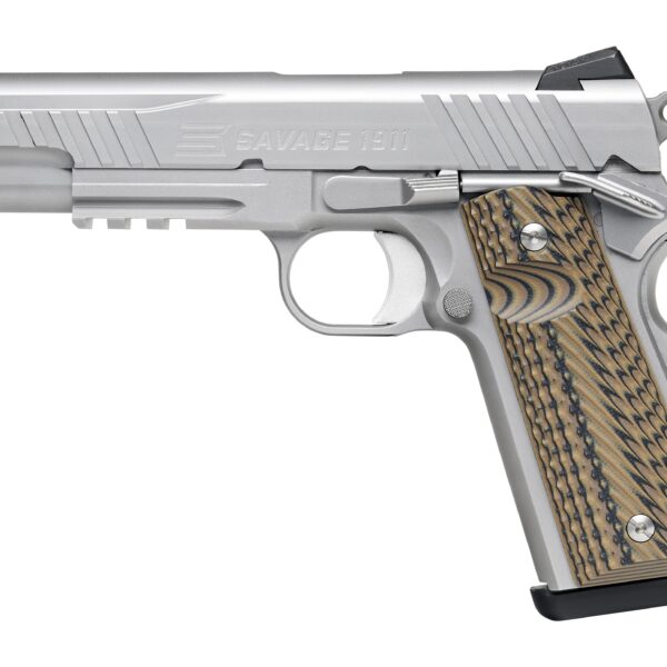 Savage Arms 1911 Government 9mm Luger Semi-Auto 5″ Stainless w/ Rail