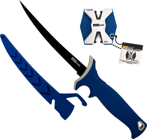 ACCUSHARP FILLET KNIFE W/ TWO- – STEP CARBIDE SHARPENER 6.5″