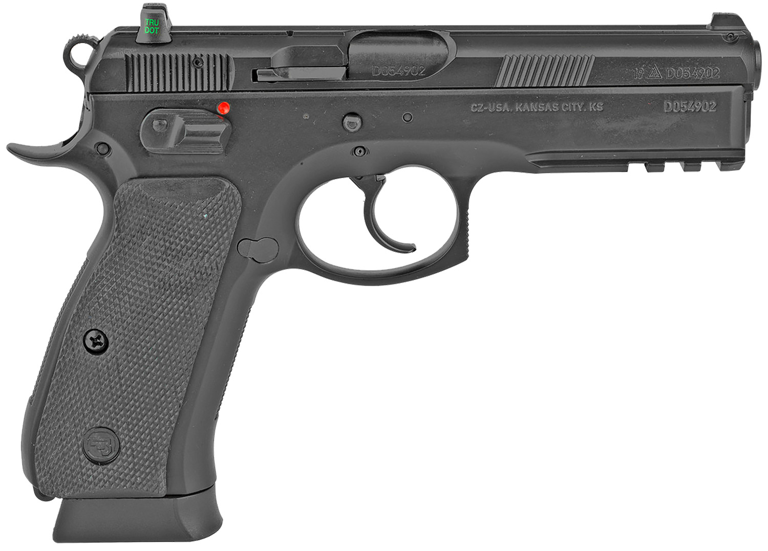 CZ 75 SP-01 9mm DA/SA Full-Size Pistol 4.7" Alloy Rail Black