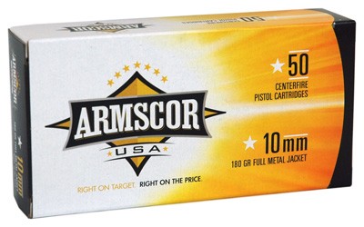 ARMSCOR 10MM 180GR FMJ – 50RD 20BX/CS MADE IN USA