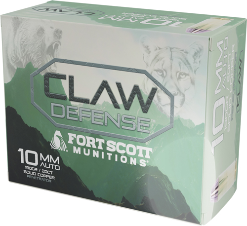 FORT SCOTT 10MM 190GR – CLAW DEFENSE FN 20RD 25BX/CS