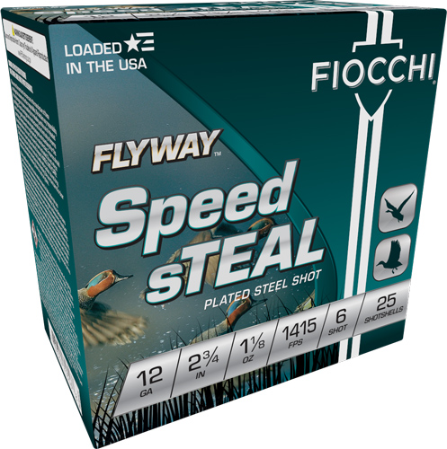 FIOCCHI FLYWAY 12GA 2.75″ – 1-1/8OZ #6 1415FPS 25RD 10BX/C