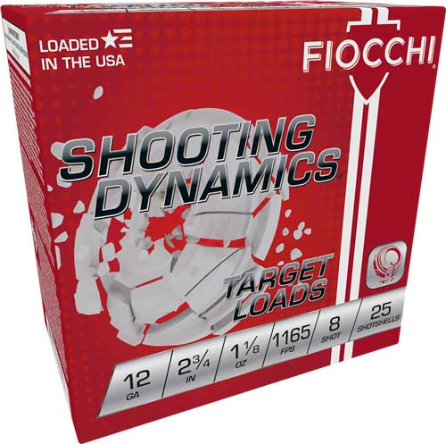 FIOCCHI 12GA 2.75″ 1-1/8OZ #8 – 1165FPS 250RD CASE LOT