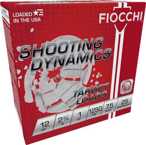 FIOCCHI 12GA 2.75″ 1OZ #7.5 – 1250FPS 250RD CASE LOT