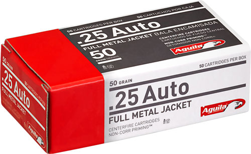 AGUILA 25 ACP 50GR FMJ-RN – 50RD 20BX/CS