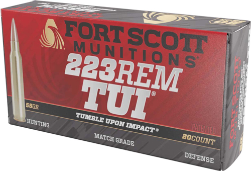 FORT SCOTT 223 REM 55GR TUI – SOLID COPPER 20RD 25BX/CS