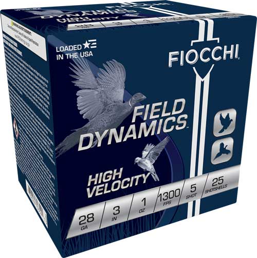 FIOCCHI 28GA 3″ 1OZ #5 1300FPS – 25RD 10BX/CS