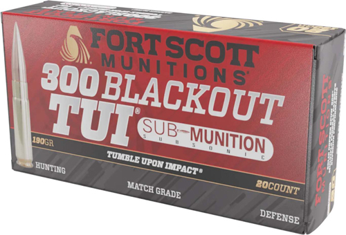 FORT SCOTT 300 AAC 190GR TUI – SOLID COPPER 20RD 25BX/C