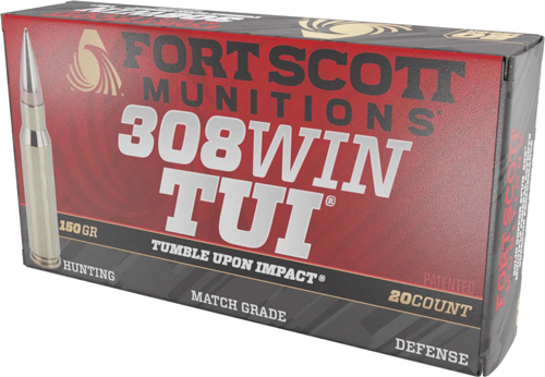 FORT SCOTT 308 WIN 150GR TUI – SOLID COPPER 20RD 10BX/CS
