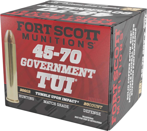 FORT SCOTT 45-70 GOV 300GR TUI – SOLID COPPER 20RD 10BX/CS
