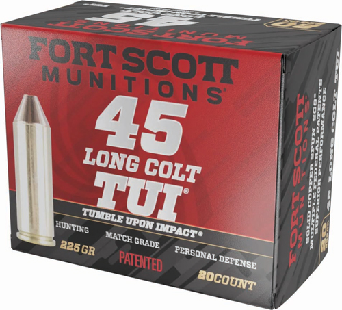 FORT SCOTT 45 LC 225GR TUI – SOLID COPPER 20RD 25BX/CS