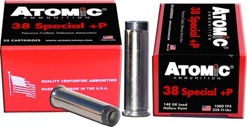 ATOMIC 38 SPECIAL +P 148GR WC – UP-SIDE DOWN 20RD 10BX/CS
