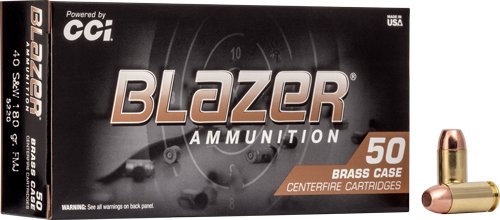 CCI BLAZER BRASS 40 SW – 180GR FMJ 50RD 20BX/CS