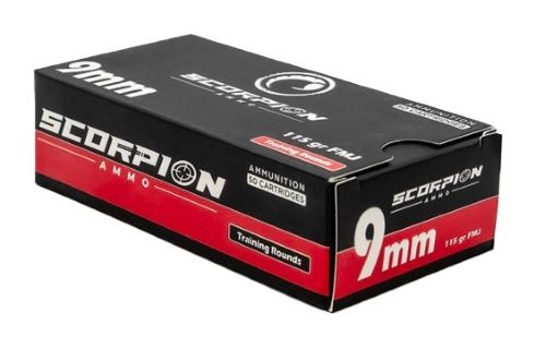 SCORPION 9MM LUGER – 115GR FMJ-RN 50RD 20BX/CS