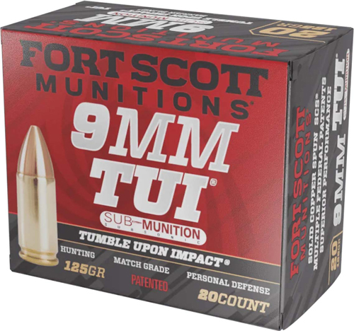 FORT SCOTT 9MM LUGER 125GR TUI – COPPER SUBSONIC 20RD 25BX/CS