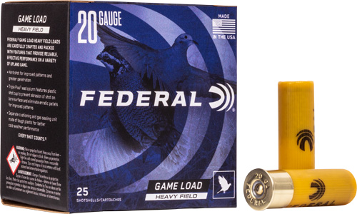 FEDERAL GAME LOAD 20GA 2.75″ – 1OZ #7.5 250RD CASE LOT