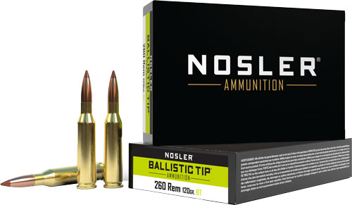 NOSLER 260 REM 120GR – BALLISTIC TIP 20RD 10BX/CS