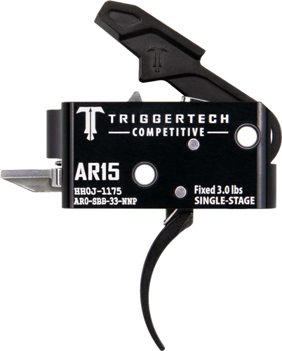 TRIGGERTECH AR-15 SINGLE STAGE – BLACK COMPETITIVE PRO CURVED