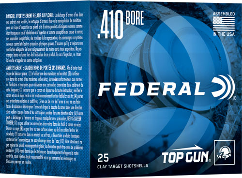 FEDERAL TOP GUN 410 2.5″ 1/2OZ – #9 1330FPS 250RD CASE LOT