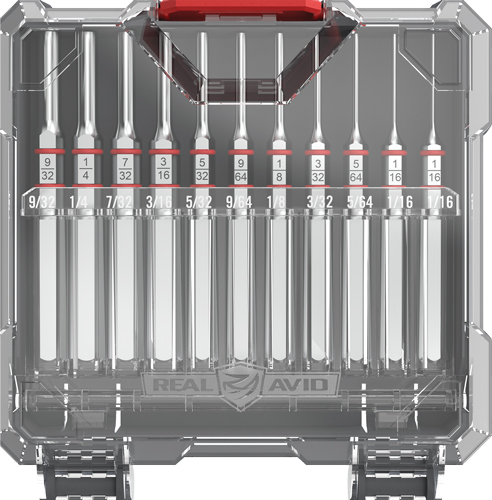 REAL AVID ACCU-PUNCH SET – 11 PIECE STANDARD PIN PUNCH