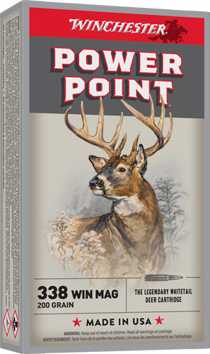 WINCHESTER SUPER-X 338 WIN MAG – 200GR POWER POINT 20RD 10BX/CS