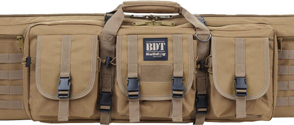 BULLDOG 36″ SINGLE TACTICAL CS – 3 LARGE ACCESSORY POCKETS TAN