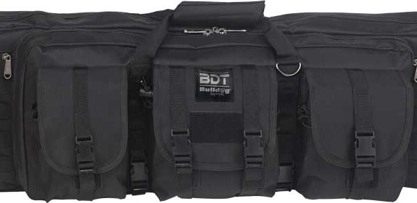 BULLDOG 43″ 2 GUN TACTICAL CSE – 3 LARGE ACCESS POCKETS BLACK