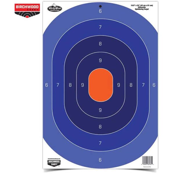 Dirty Bird 16.5×24 Oval Target 3 Pack Blue and Orange