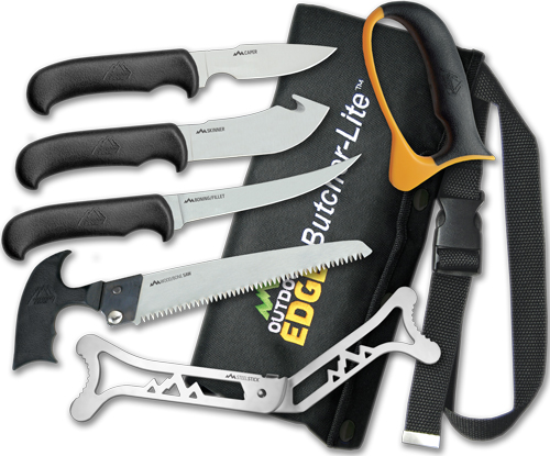 OUTDOOR EDGE BUTCHER LITE 8-PC – ROLL-PAK GAME PROCESSING KIT