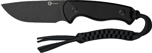 CIVIVI KNIFE TIMBERBARK 3.2″ – FIXED BLACK/BLACK G10 STNWASH