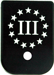 CRUXORD MAGAZINE BASE PLATE – 3% FLAG FITS MOST GLOCKS