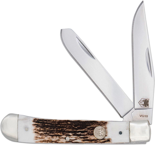 COBRATEC TRAPPER TWO BLADE – G-10 STAG/SS SLIP JOINT