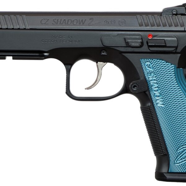 CZ 75 Shadow 2 9mm DA/SA Competition Pistol 5″ Blue Grips
