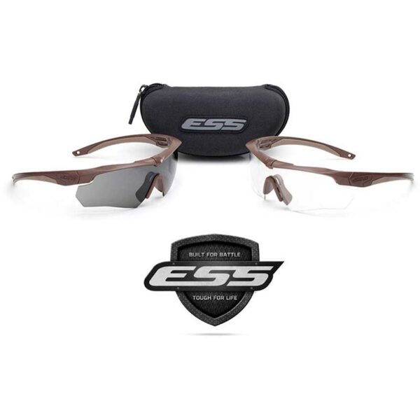 Crossbow Terrain 2X Clear and Smoke Gray Lens with Tan Frames